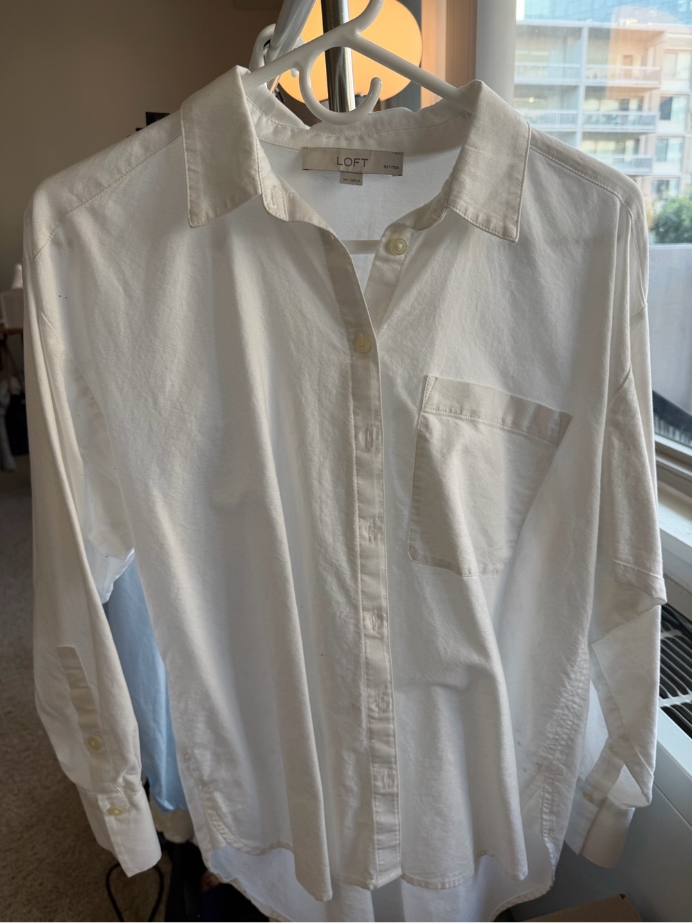 LOFT White Classic Button-Up Shirt Women’s S - Picture 1 of 3